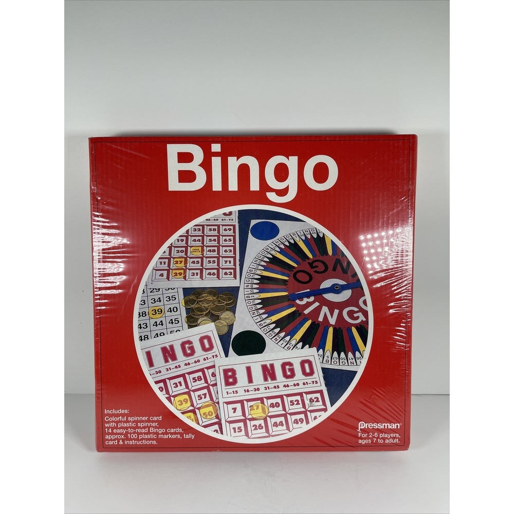 Pressman Toy‎ Bingo in Red Box Board Game With Spinner